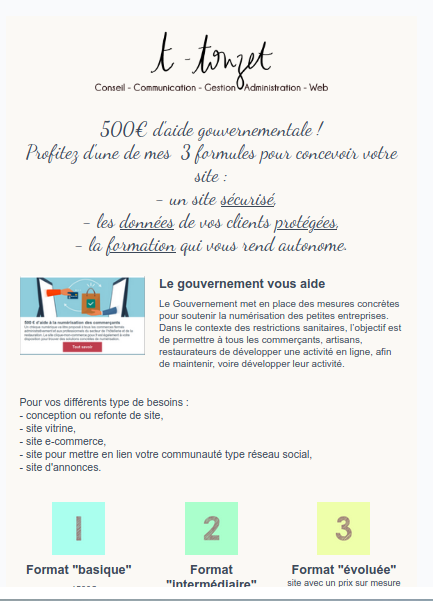 3 formules pour votre site web